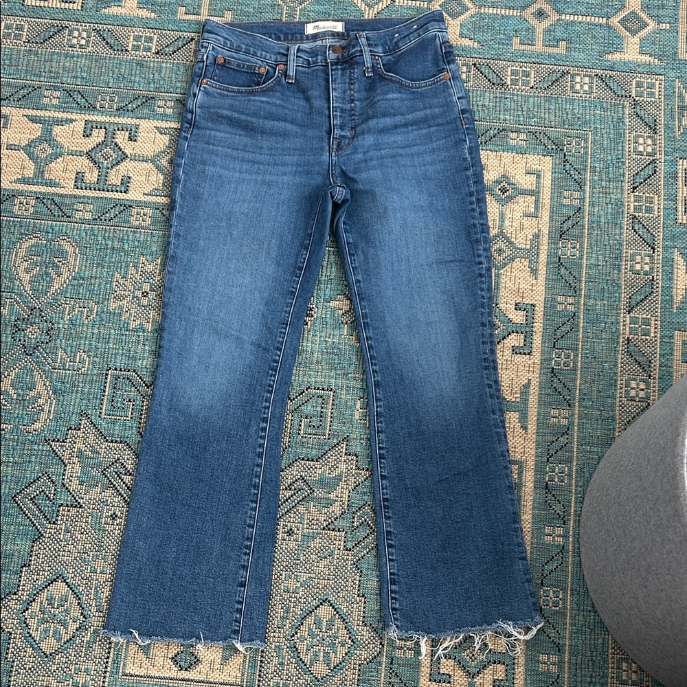 Madewell Flare Wide Leg Jeans in Classic Blue